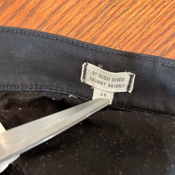 Madewell 9” High Riser Skinny Skinny Women’s Jeans Black Size 24 - Picture 10 of 16